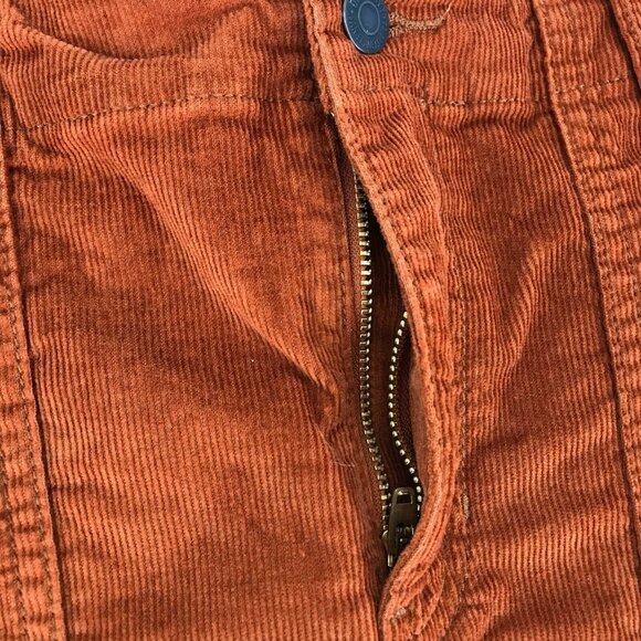 Old Navy Women's Burnt Orange Flat Front Slash Pockets Casual Mini Skirt Size 6 - Picture 3 of 8